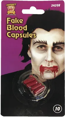 Produktbild von Kunstblutkapsel Makeup Halloween 10 Stück rot
