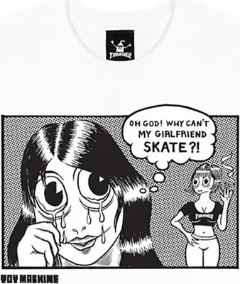 Produktbild von Thrasher Girlfriend Kurzarm-t-shirt Weiß L Herren Weiß L