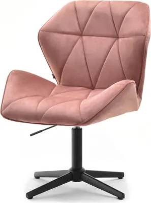 Zdjęcie produktu dla Designerski fotel SALIHA - pudrowy róż / czarny