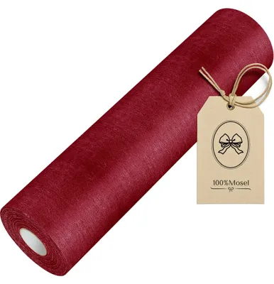 Produktbild von 100%Mosel Vlies Tischläufer, in Bordeaux Rot (30 cm x 25 m), Tischband