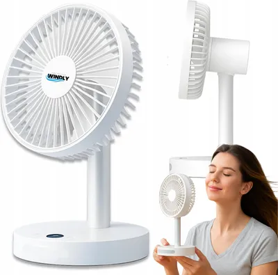 Obrázok produktu pre Stolný ventilátor Stojanový nastaviteľný kancelársky výkonný 3600 mAh