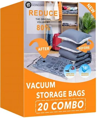 Image de Sacs sous vide de voyage 40 x 60 cm, lot de 10, pour rouler les vêtements