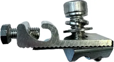 Produktbild von 20x Kabelklemme Erdungsklemme silber Alu/Edelstahl für Solarprofil 40x40 mm mit Nut