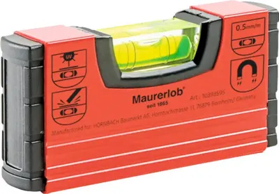 Obrázek produktu pro Kapesní magnetická vodováha Maurerlob,10 cm