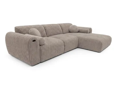 Produktbild von Nova Ecksofa mit elektrischer Relaxfunktion und USB-Anschluss | Premium Cord