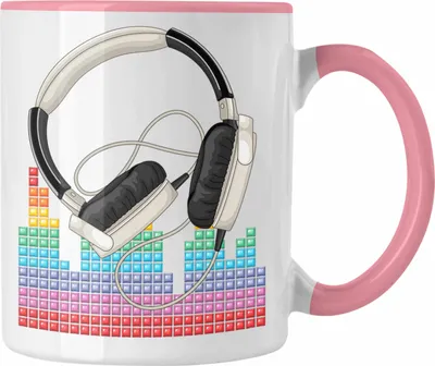 Produktbild von Trendation - DJ Tasse Geschenk Mischpult Geschenkidee für DJ Kaffee-Becher Grafik (Rosa)