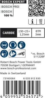 Produktbild von EXPERT S955CHC Thick Tough Metal Säbelsägeblatt, 10-tlg.