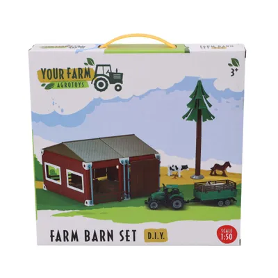 Zdjęcie produktu dla Farma Agrotoys z traktorem i zwierzętami w skali 1:50