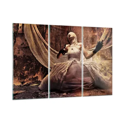 Produktbild von Bilder auf glas - Bandage Künstler String - 165x110cm - Glasbilder - Wandbilder - Kunstdruck - zum Aufhängen bereit - Wanddekoration aus Glas - Glas Bilder - Wandbild auf Glas - GCE165x110-0217