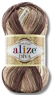 Productafbeelding van Alize 1x 100g Diva Batik garen, met kleurverloop, geschikt voor haken en breien (1815)