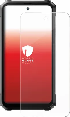 A screen protector is shown next to a smartphone.