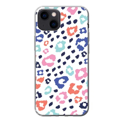 Produktbild von MuchoWow® Handyhülle Schutzhülle Hülle für iPhone 13 mini Panther Druck - Pastell - Farben Silikon Softcase Handy Hülle - Softcase