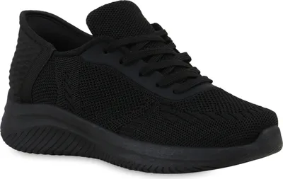 Produktbild von VAN HILL Damen Laufschuhe Sportschuhe Sportliche Strick Schuhe 841669, Farbe: Schwarz, Größe: 39