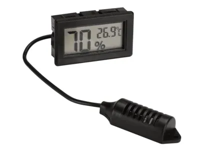 Produktbild von Velleman Digitales Einbau Thermometer/Hygrometer, großes Display, ABS-Gehäuse, Messbereich -50 °C