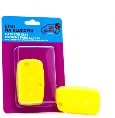 Obrázok produktu pre Silikónový kryt kľúča žltý pre Seat Škoda VW