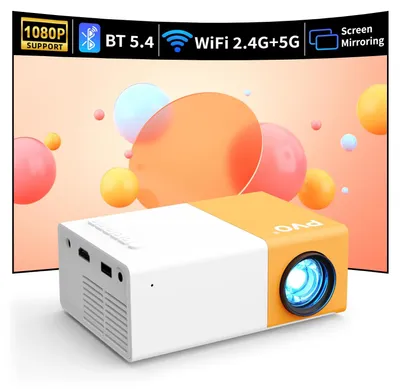 Imagen del producto de Mini proyector - Wi-Fi inalámbrico - Full HD 1920x1080 - Pantalla LED - Bluetooth 5.4 - Compacto y portátil