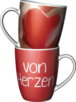 Produktbild von La Vida 1010545910 Becher, Porzellan, bunt, 6 x 4 cm
