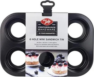 Immagine prodotto di Stampo per mini sandwich, fondo removibile, per 6 pezzi - Tala | Performance