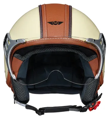 Produktbild von MOTO HELMETS Jethelm mit Visier, ECE 22.06, Motorradhelm Rollerhelm Scooterhelm, Leichtgewicht 1050 g, Schnellverschluss, waschbares Innenfutter AV-84
