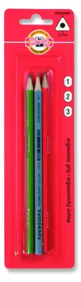 Produktbild von dreickige Bleistifte - Graphitstifte - hart - 3er Set