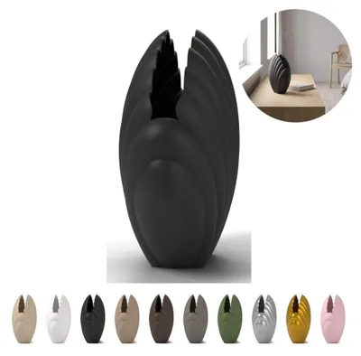 Immagine prodotto di Vaso decorativo conchiglia 13,8 cm, scultoreo in PLA – Nero
