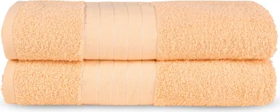 Productafbeelding van Good Morning Handdoeken "Uni" - Oranje - (70x140 cm) - 100% Katoen