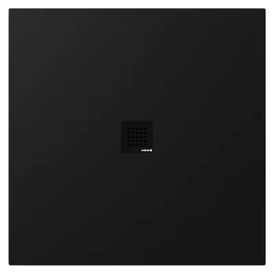 Produktbild von TRENECA Gussmarmor-Duschwanne 100x100x3cm, schwarz matt