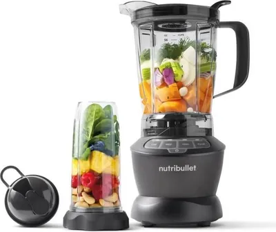 Immagine prodotto di Frullatore NUTRIBULLET Combo NBF500DG, 1200 Watt, caraffa da 1,65 l, 2 tazze, senza BPA, nero