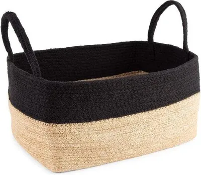 Immagine prodotto di Scatola portaoggetti 34 x 23 x 18 cm - Marrone e nero - Per uso domestico