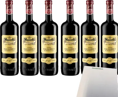 Produktbild von Mazzetti Aceto Balsamico di Modena Tipico Balsamessig VPE (6x1l Flasche) + usy Block