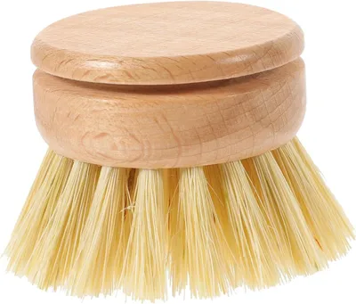 Produktbild von Kleine Holzgriff Küchenbürste Wok und Pfannenreiniger Fettlösend Spülbürste für Antihaftbeschichtete Töpfe und Pfannen Haushaltsschrubber mit Naturfaserkopf
