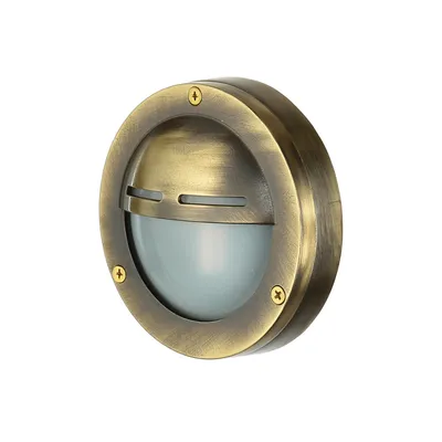 Immagine prodotto di Lampada da parete per esterni IP64 GX53 Ø 14 cm ottone Lampada da parete marittima per esterno cortile casa