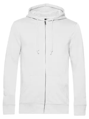 Immagine prodotto di B&C - Felpa con cappuccio "Inspire" con zip integrale in Cotonelogico per uomo/donna Unisex FK2961 (XL) (bianco)