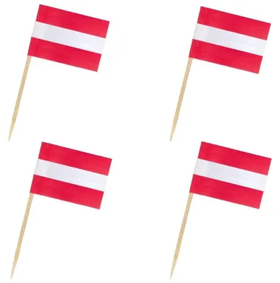 Produktbild von 500x Flaggenpicker Fahnenpicker Deko-Picker Land 'Österreich'