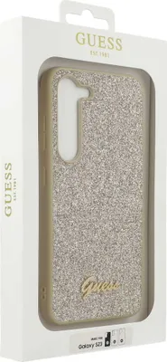 Produktbild von Guess, Schutzhülle für Samsung Galaxy S23 mit Glitzer, Gold