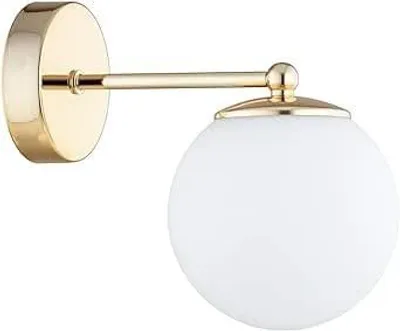 Produktbild von KAR-LIGHTING Wandleuchte 1-flammig, Gold & Glas, für Innenräume (Flur/Wohnzimmer/Schlafzimmer), E27-Fassung