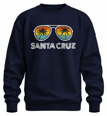 Produktbild von Santa Cruz Sonnenbrille Palme Retro Strand Kalifornien Sweatshirt Pullover, Navy, XL
