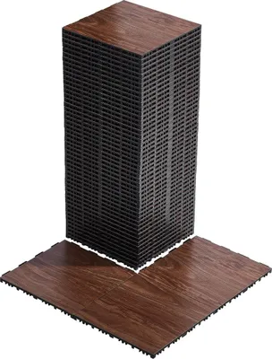 Produktbild von Fitnessstudio-Bodenbelag-Set 52-teilig, ineinandergreifende PP+PVC-Puzzlefliesen
