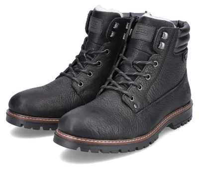 Produktbild von Rieker Herren Echtleder Winterboot RiekerTEX schwarz, echtes Lammwollfutter, Herren:47 EU