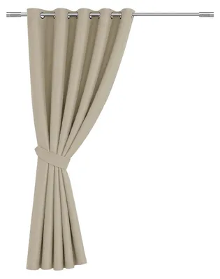 Thermo-Verdunklungsvorhang mit Ösen und Raffbändern, Polyester