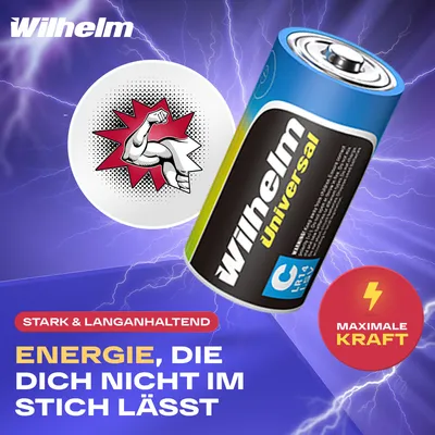 Produktbild von 20 x Baby Wilhelm Alkaline Batterien  C LR14 1,5V