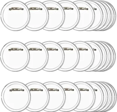 Produktbild von 30er Buttons Selber Machen ohne Buttonmaschine Transparente DIY Ansteckbuttons Set Ø 60mm x 40mm Buttons mit Anstecknadel für Foto Bild Kleidung