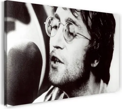 Produktbild von Leinwandbild (100x70cm): John Lennon, echter Holz-Keilrahmen inkl. Aufhänger, handgefertigt in Deutschland