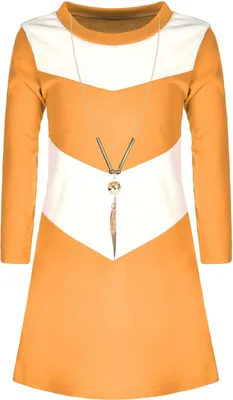 Produktbild von BEZLIT Schlichtes Mädchen Kleid mit Kette Gold 110