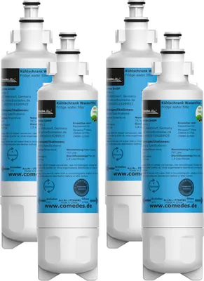 Immagine prodotto di il set di 4 filtri per acqua Comedes può essere utilizzato al posto di Panasonic CNRAH-257760, CNRBH-125950