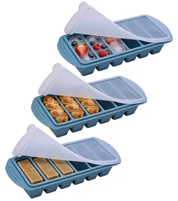 Obrázek produktu pro Silikonové mrazicí nádoby s víkem, sada 2 kusy