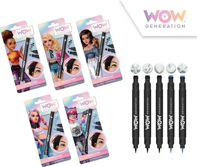 Image de Kids Euroswan Crayon pour les yeux avec tampon pour la décoration du visage, WOW Generation
