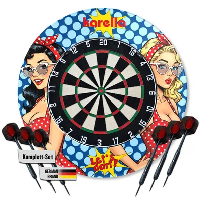 Produktbild von Karella - Dartboard BullOut Set inkl. Surround und 2 Satz Steeldarts