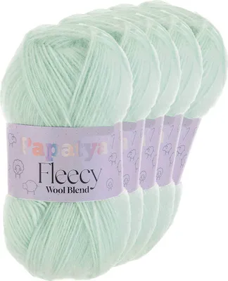 Papatya Fleecy Kuschelgarn 20% Wolle veredelt Oeko-Tex Häkelgarn Strickgarn minzgrün