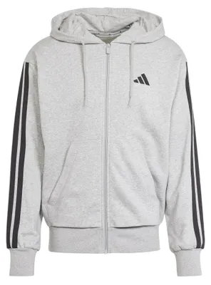 Produktbild von adidas Herren Essential Three Stripes French Terry Fullzip Hoodie Sweatshirt, Me